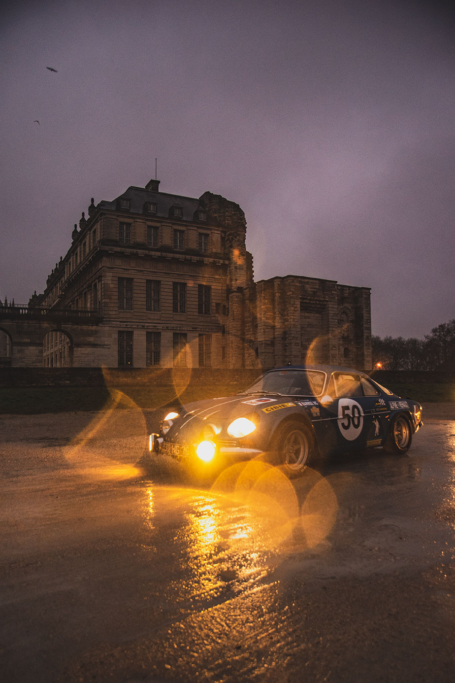 21st Crossing of Paris in Vintage Vehicles, old cars and bikes, January 31, 2021, France, (Nos Dren).