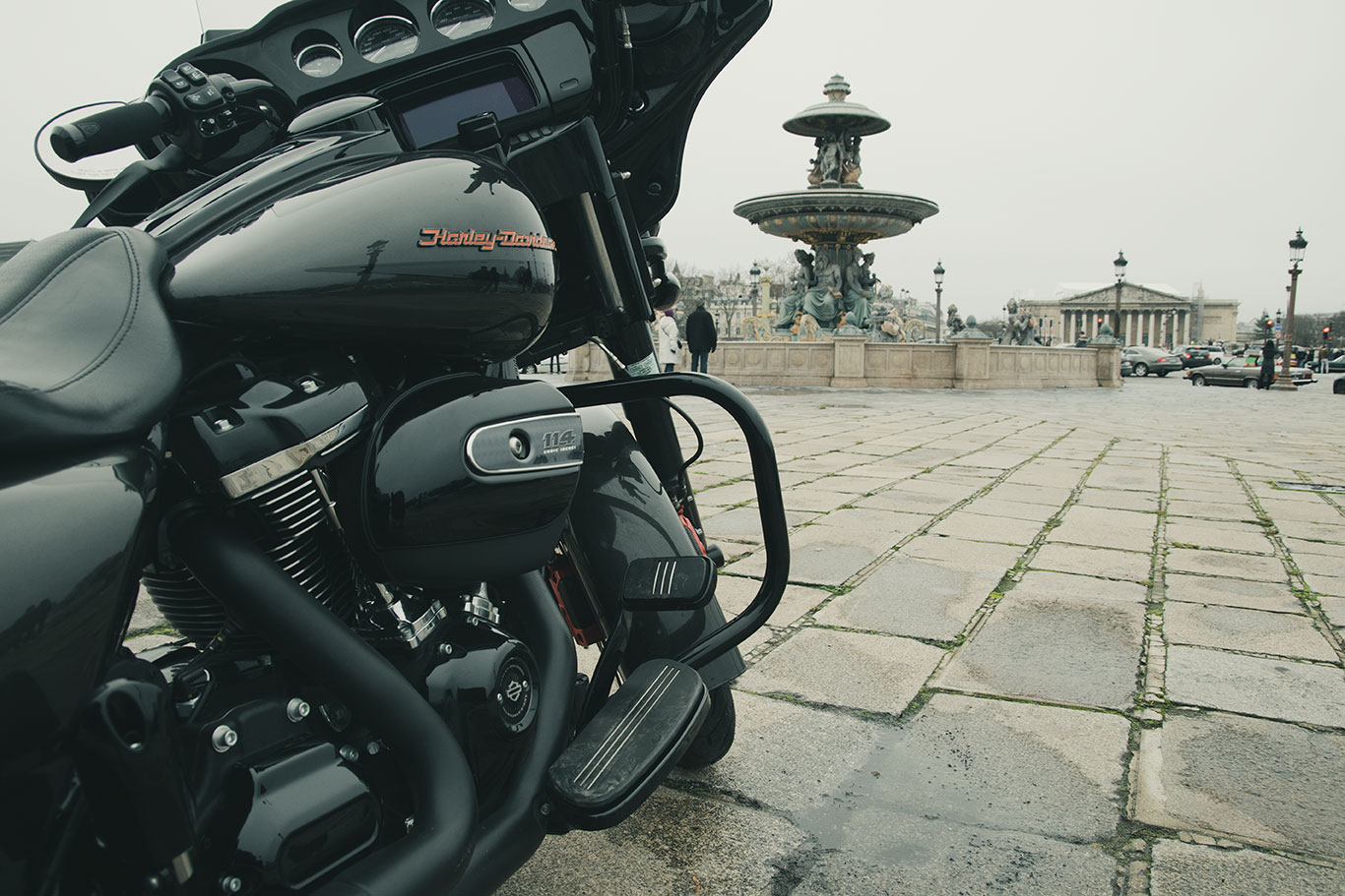 21st Crossing of Paris in Vintage Vehicles, old cars and bikes, January 31, 2021, France, (Nos Dren).