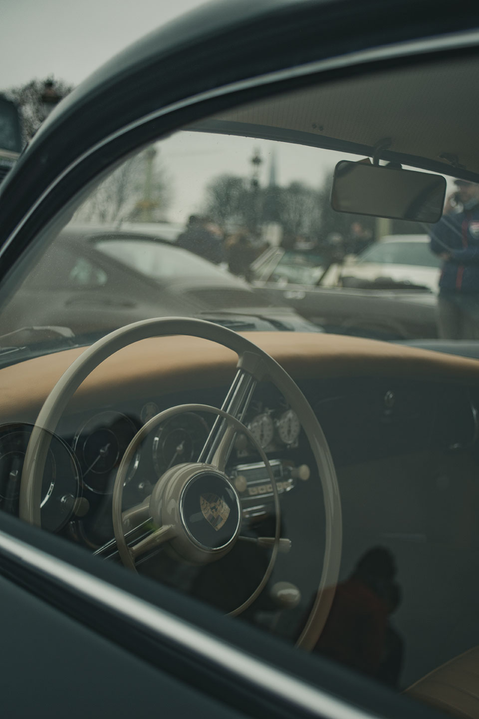 21st Crossing of Paris in Vintage Vehicles, old cars and bikes, January 31, 2021, France, (Nos Dren).