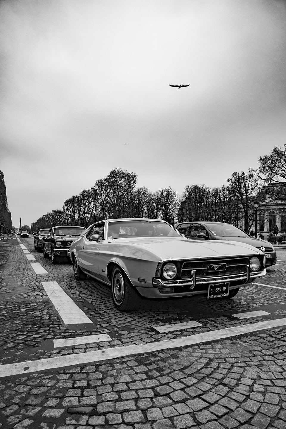 21st Crossing of Paris in Vintage Vehicles, old cars and bikes, January 31, 2021, France, (Nos Dren).