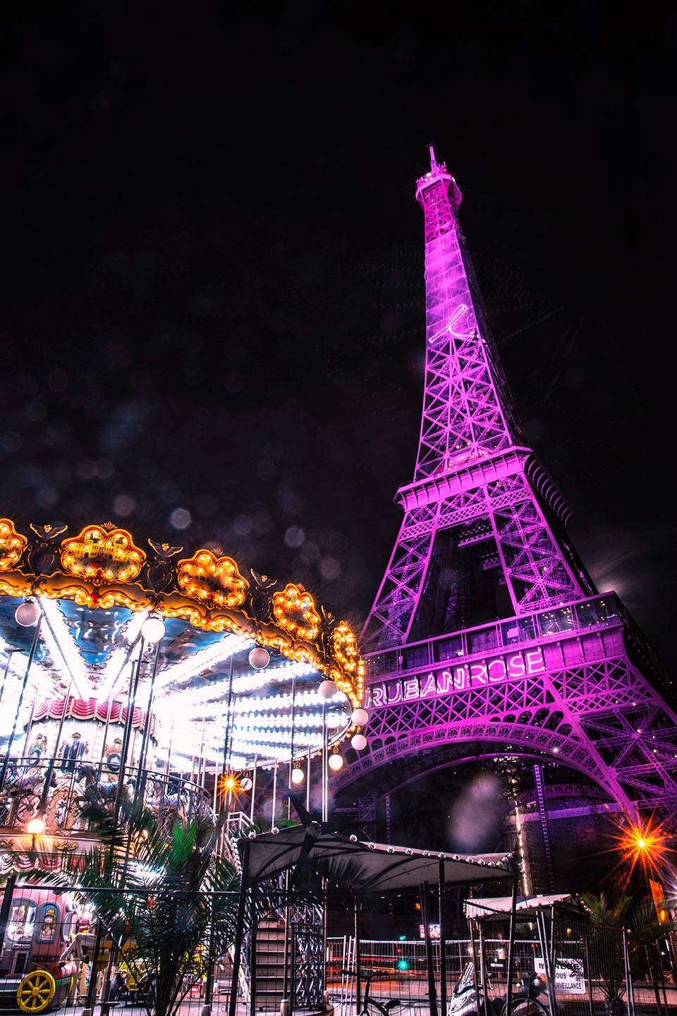 Carrousel Tour Eiffel, Pink October 2020, Paris, France, Nos Dren