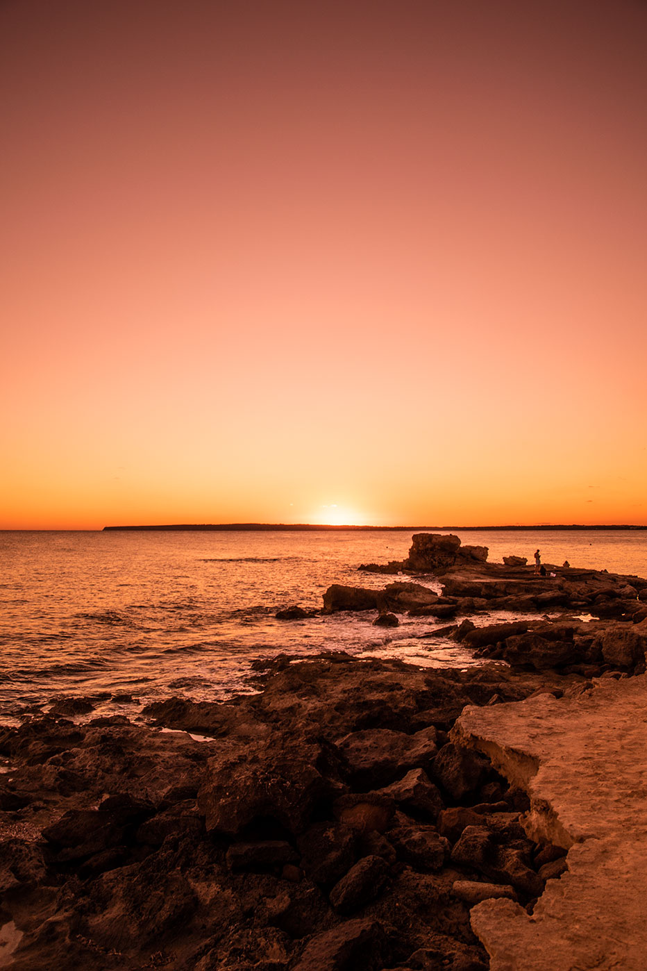 Sunset over Calo d'Es Mort, Formentera, Spain 2020, (Nos Dren)