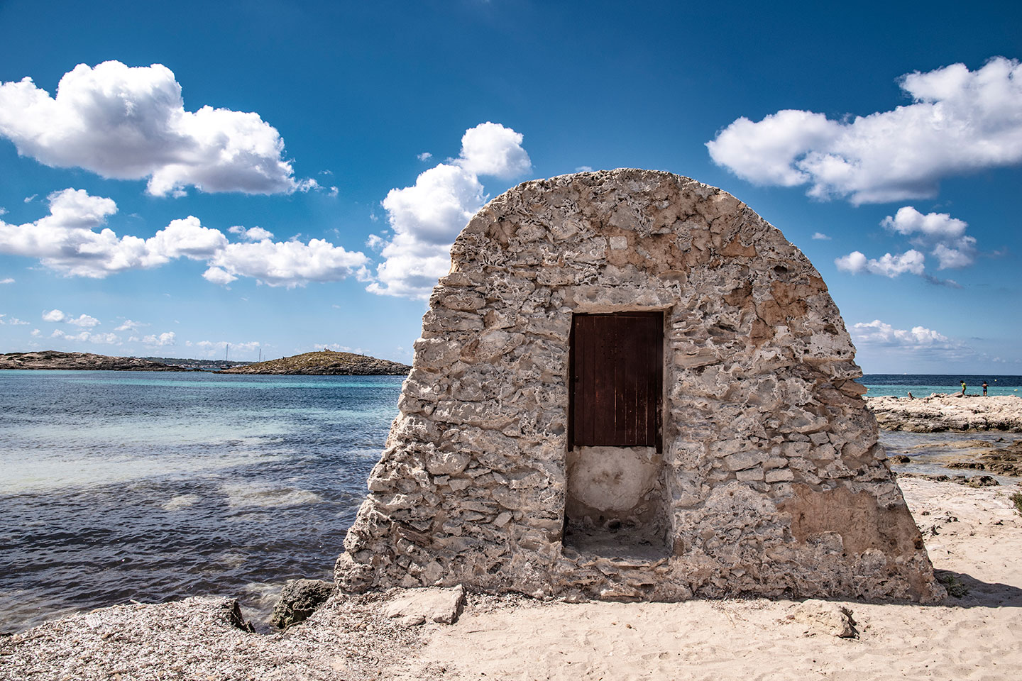 Remains on Platja de ses Illetes, Formentera, Balearic Islands, Spain 2020, (Nos Dren).