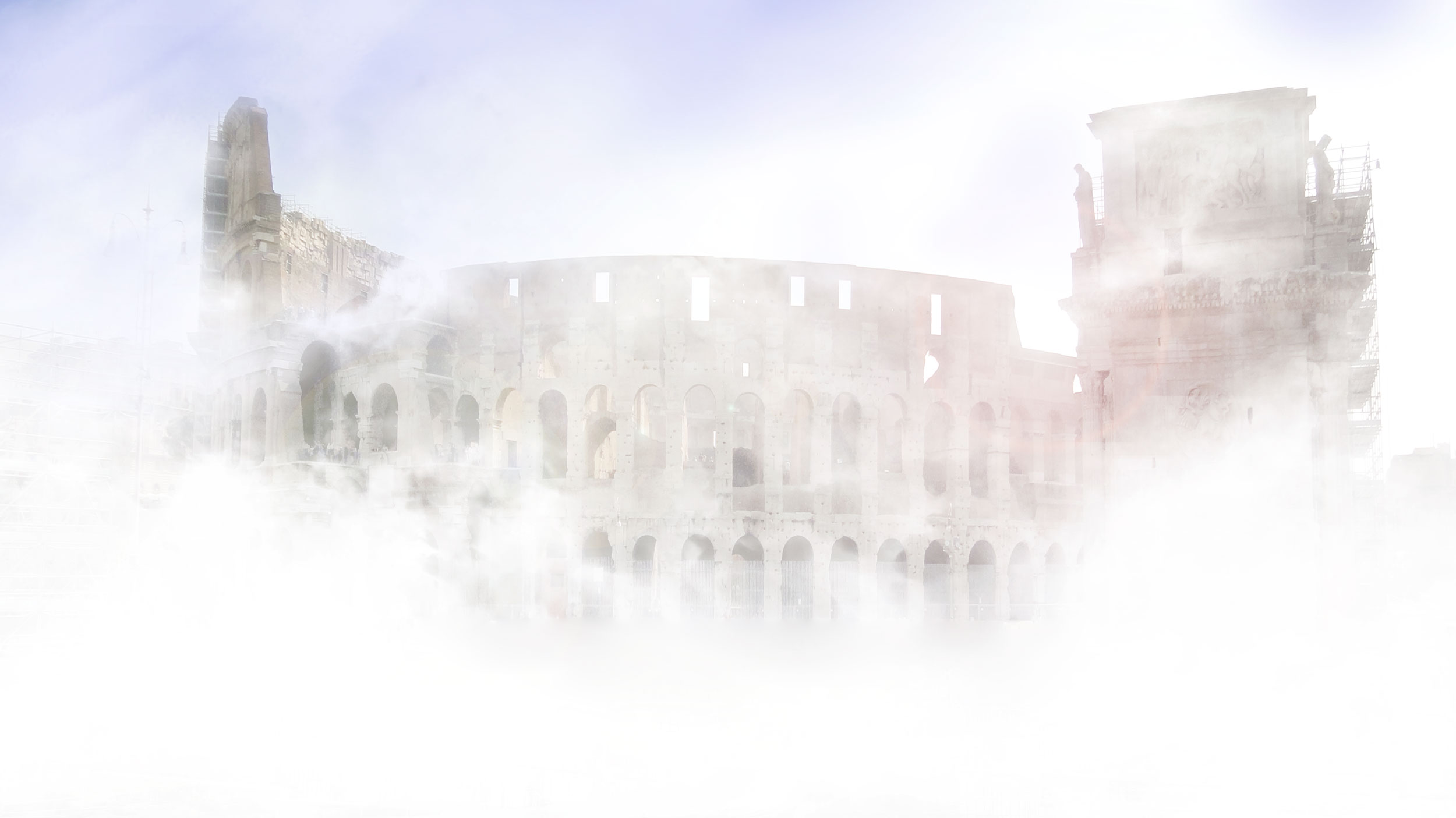 The Colosseum of Rome under mist, Italy, (Nos Dren)