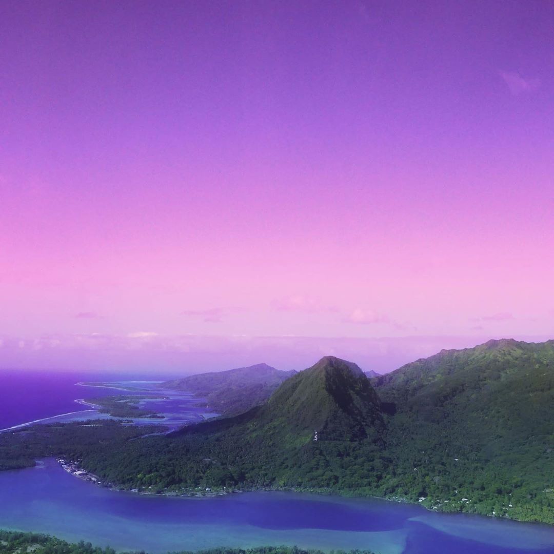 French Polynesia, Huahine the wild and green island, between Bora Bora and Tahiti, view from the sky. (Nos Dren)