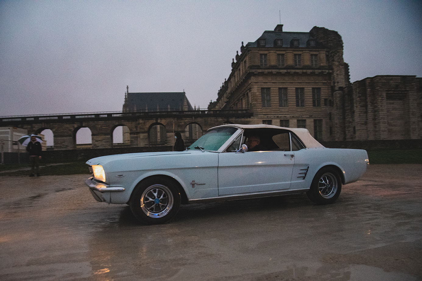 21st Crossing of Paris in Vintage Vehicles, old cars and bikes, January 31, 2021, France, (Nos Dren).
