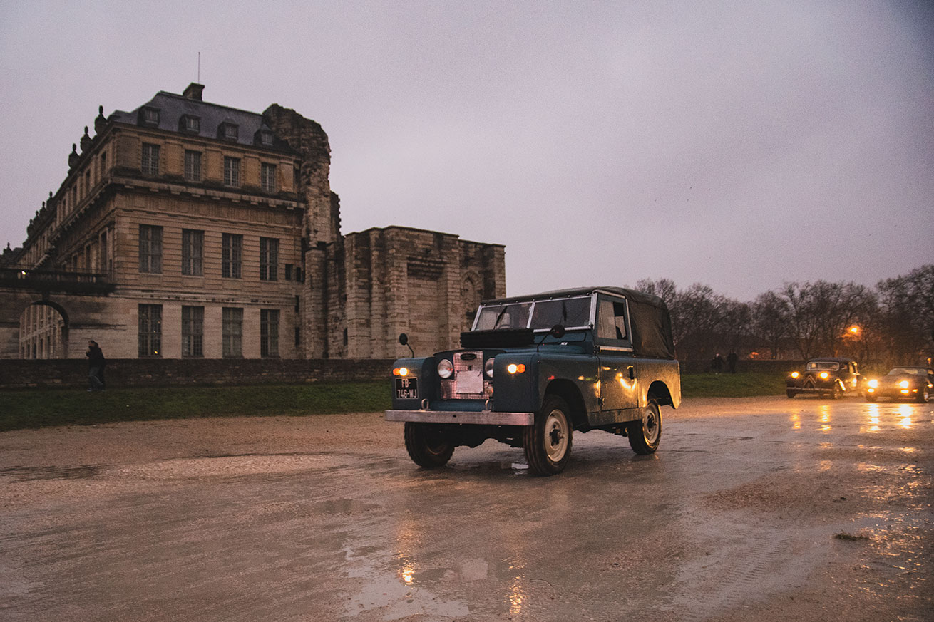 21st Crossing of Paris in Vintage Vehicles, old cars and bikes, January 31, 2021, France, (Nos Dren).