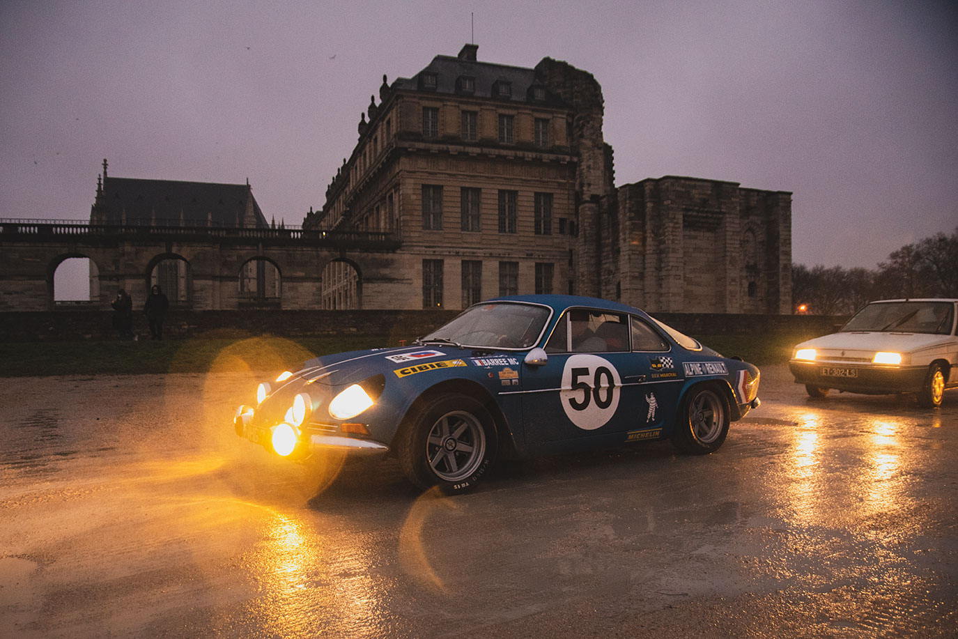 21st Crossing of Paris in Vintage Vehicles, old cars and bikes, January 31, 2021, France, (Nos Dren).