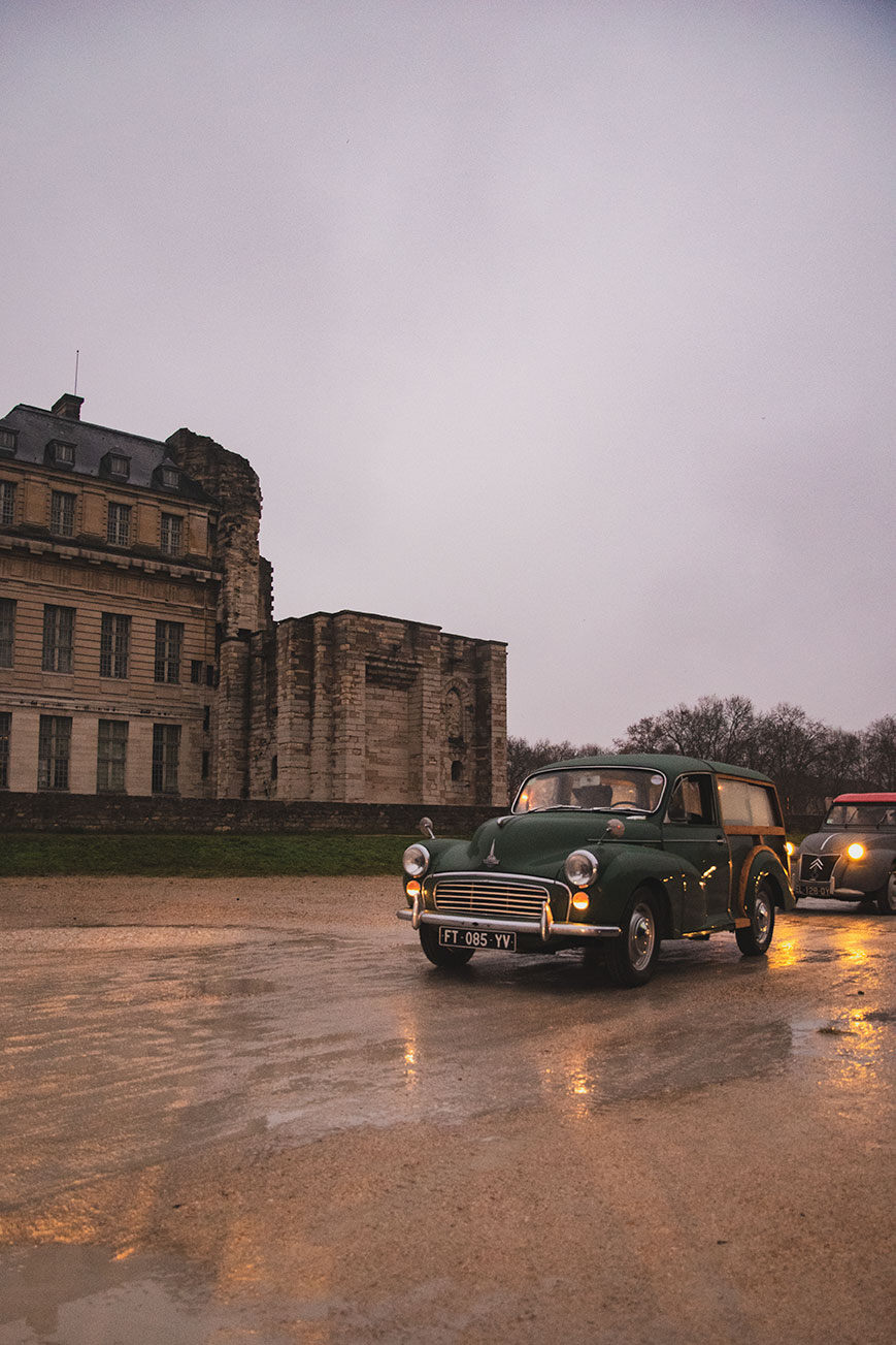 21st Crossing of Paris in Vintage Vehicles, old cars and bikes, January 31, 2021, France, (Nos Dren).