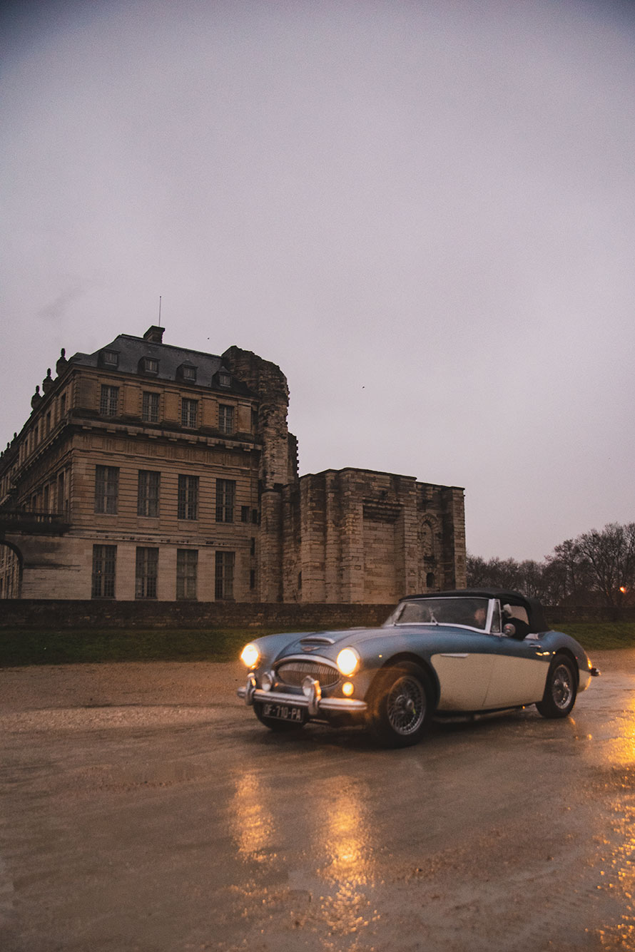 21st Crossing of Paris in Vintage Vehicles, old cars and bikes, January 31, 2021, France, (Nos Dren).