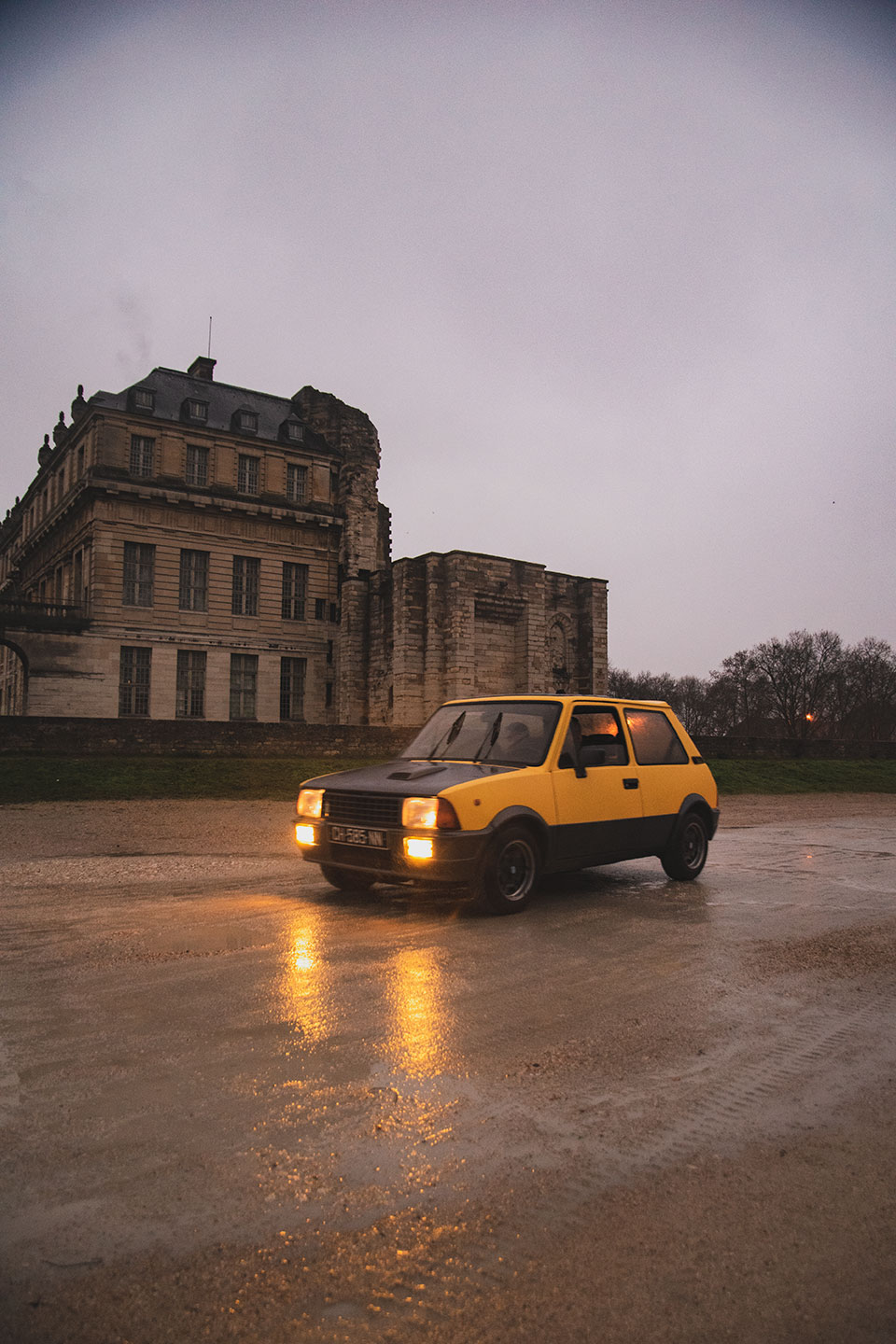 21st Crossing of Paris in Vintage Vehicles, old cars and bikes, January 31, 2021, France, (Nos Dren).
