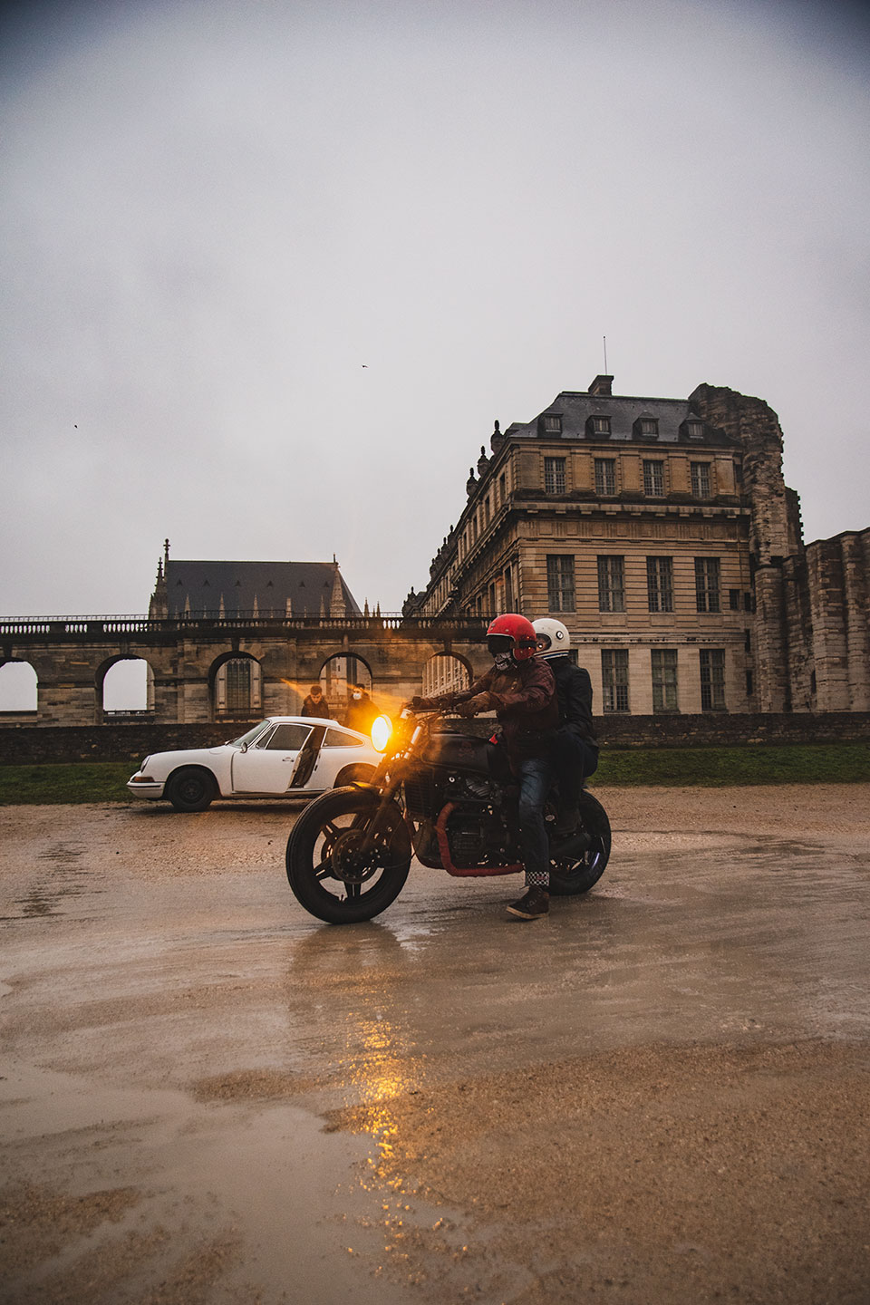 21st Crossing of Paris in Vintage Vehicles, old cars and bikes, January 31, 2021, France, (Nos Dren).