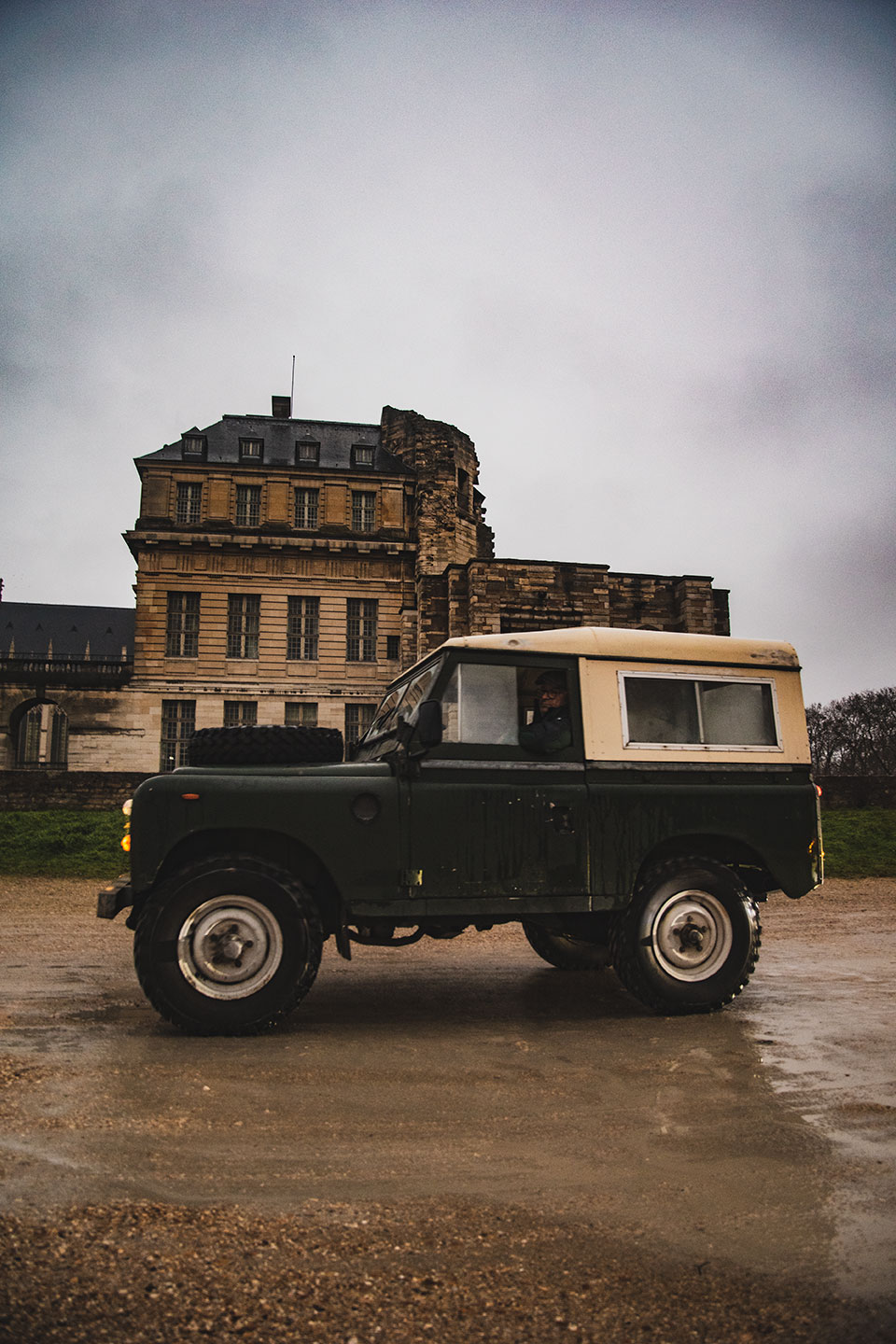 21st Crossing of Paris in Vintage Vehicles, old cars and bikes, January 31, 2021, France, (Nos Dren).