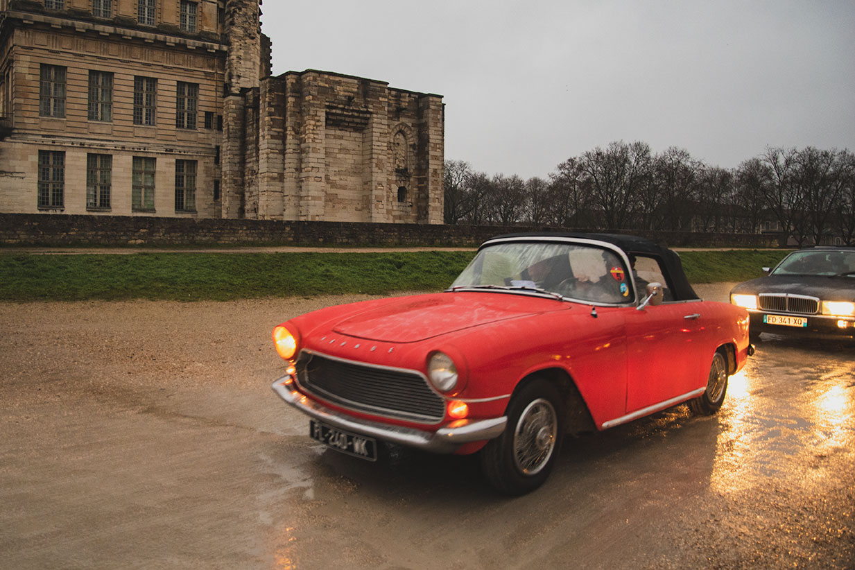 21st Crossing of Paris in Vintage Vehicles, old cars and bikes, January 31, 2021, France, (Nos Dren).