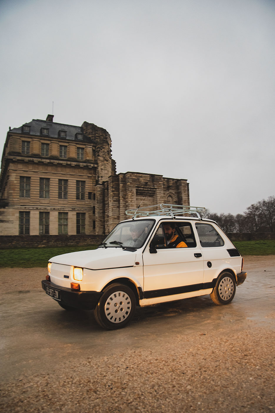21st Crossing of Paris in Vintage Vehicles, old cars and bikes, January 31, 2021, France, (Nos Dren).