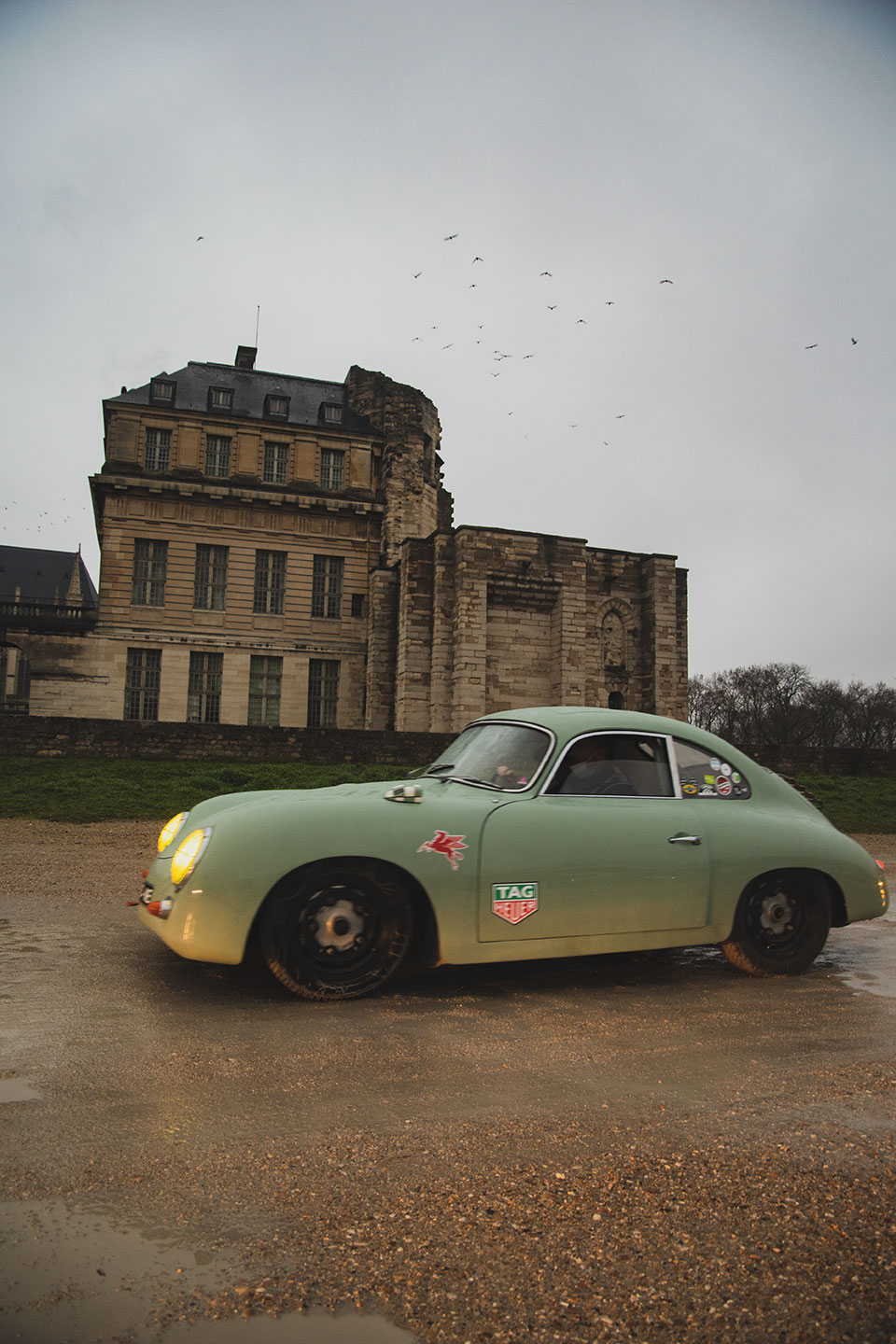 21st Crossing of Paris in Vintage Vehicles, old cars and bikes, January 31, 2021, France, (Nos Dren).