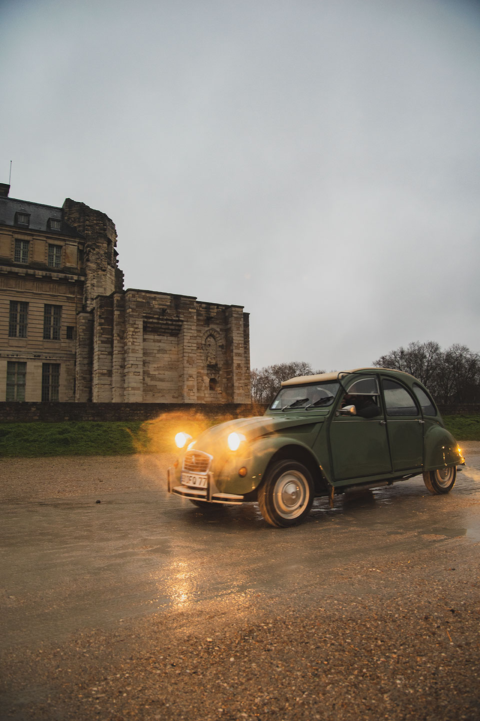 21st Crossing of Paris in Vintage Vehicles, old cars and bikes, January 31, 2021, France, (Nos Dren).