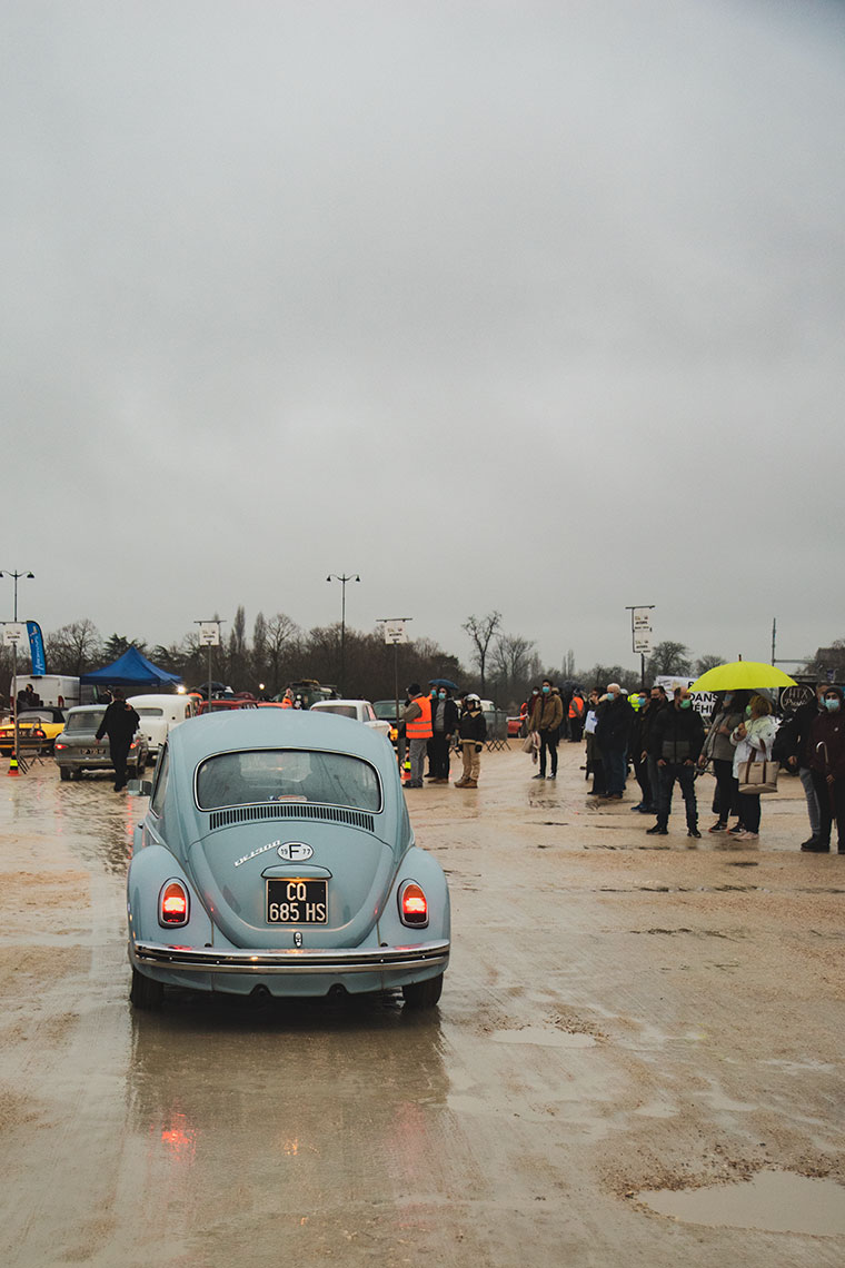21st Crossing of Paris in Vintage Vehicles, old cars and bikes, January 31, 2021, France, (Nos Dren).