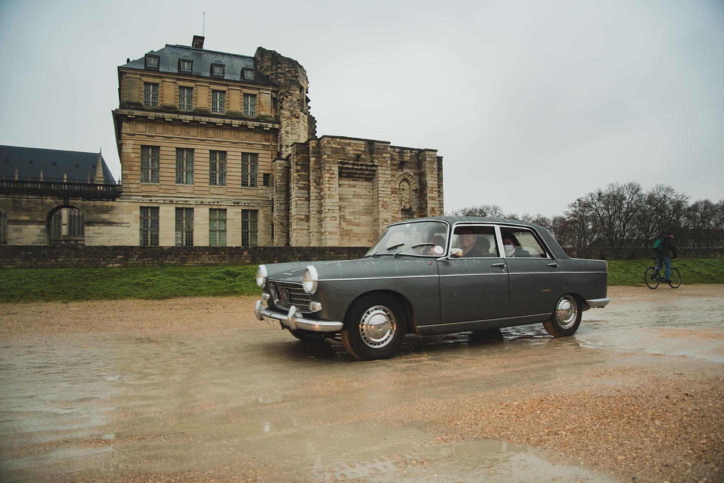 21st Crossing of Paris in Vintage Vehicles, old cars and bikes, January 31, 2021, France, (Nos Dren).