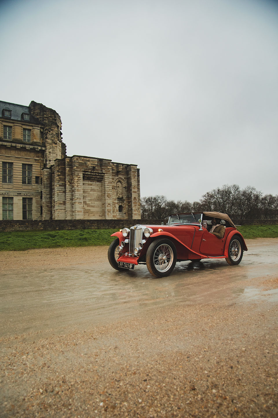 21st Crossing of Paris in Vintage Vehicles, old cars and bikes, January 31, 2021, France, (Nos Dren).
