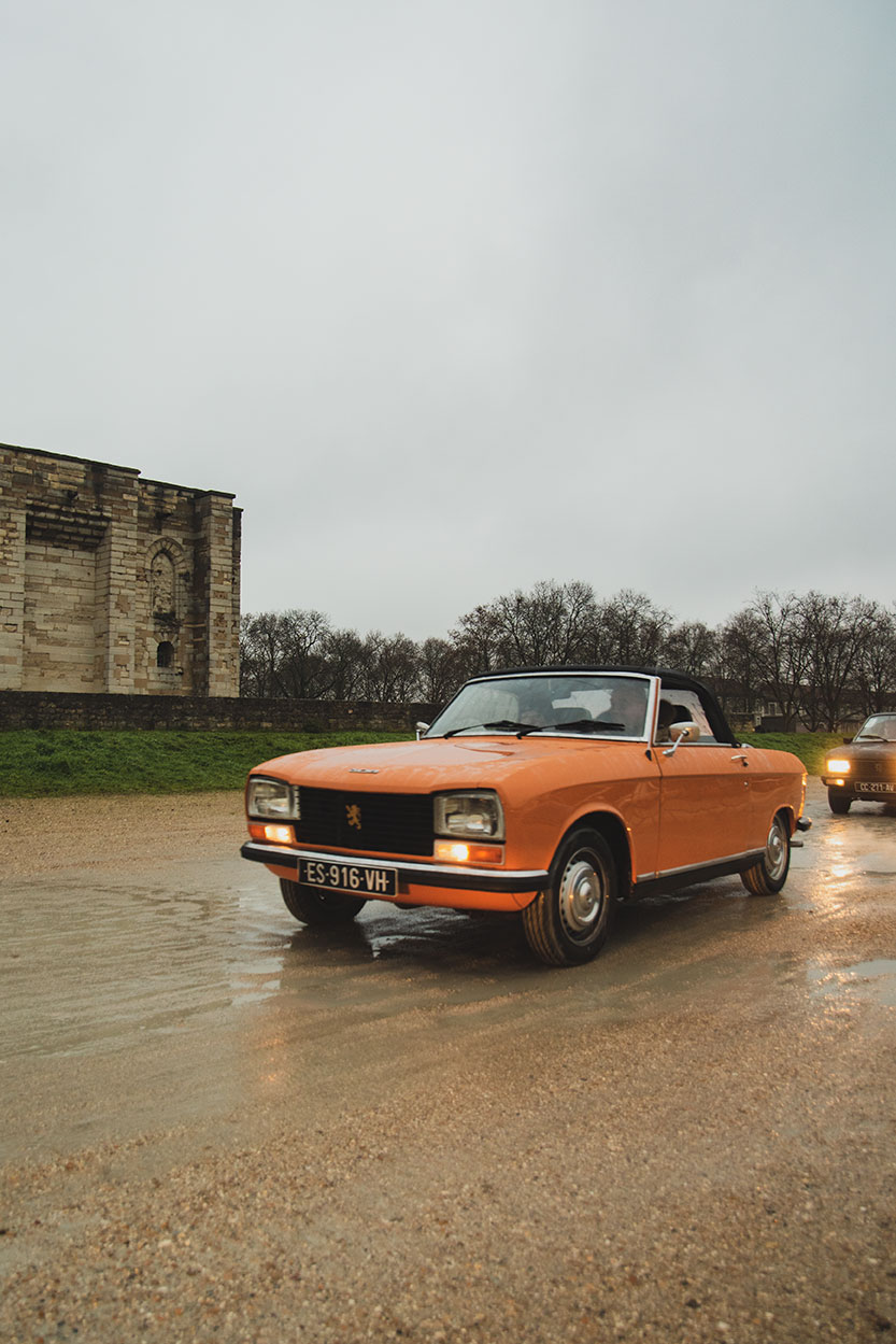 21st Crossing of Paris in Vintage Vehicles, old cars and bikes, January 31, 2021, France, (Nos Dren).