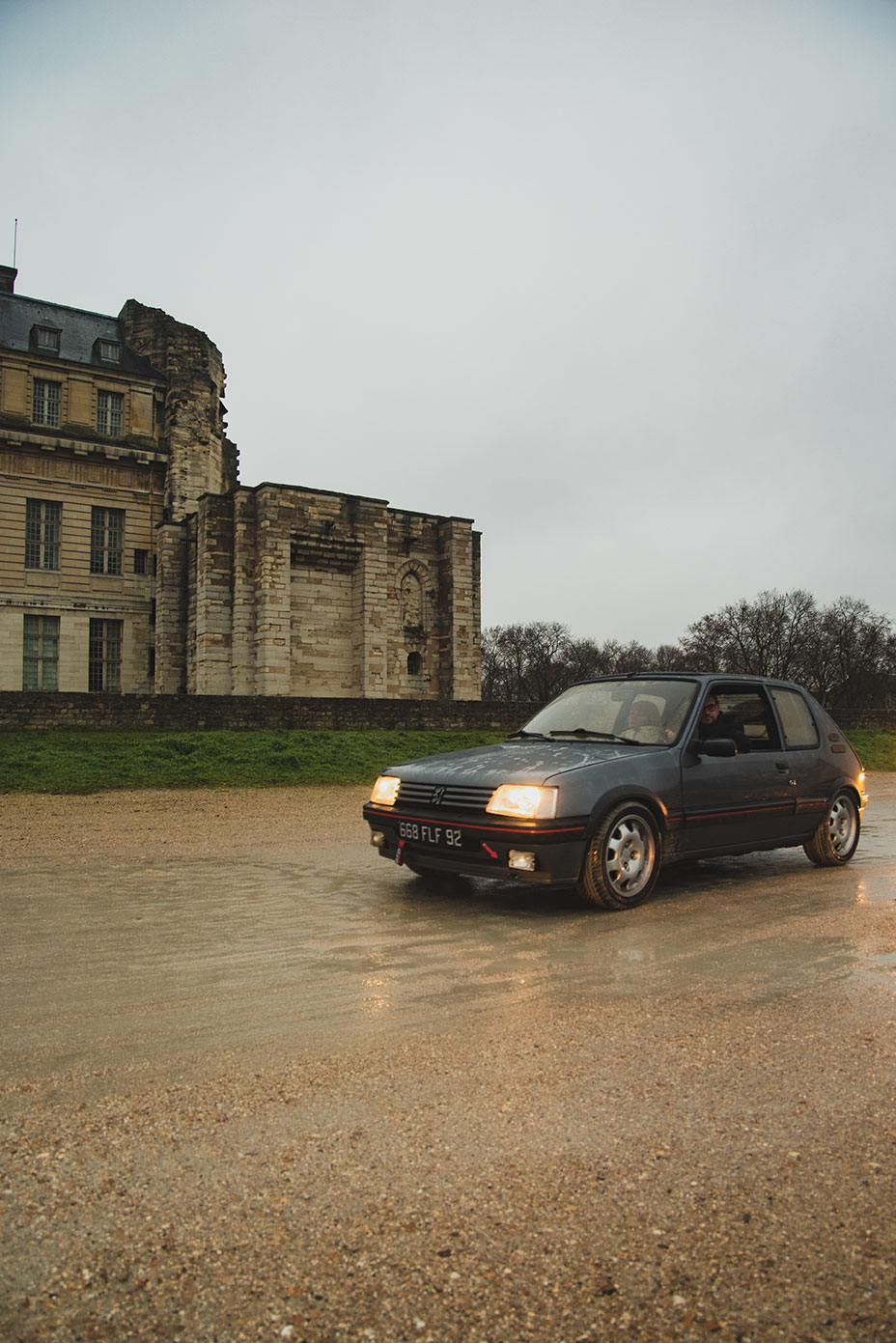 21st Crossing of Paris in Vintage Vehicles, old cars and bikes, January 31, 2021, France, (Nos Dren).