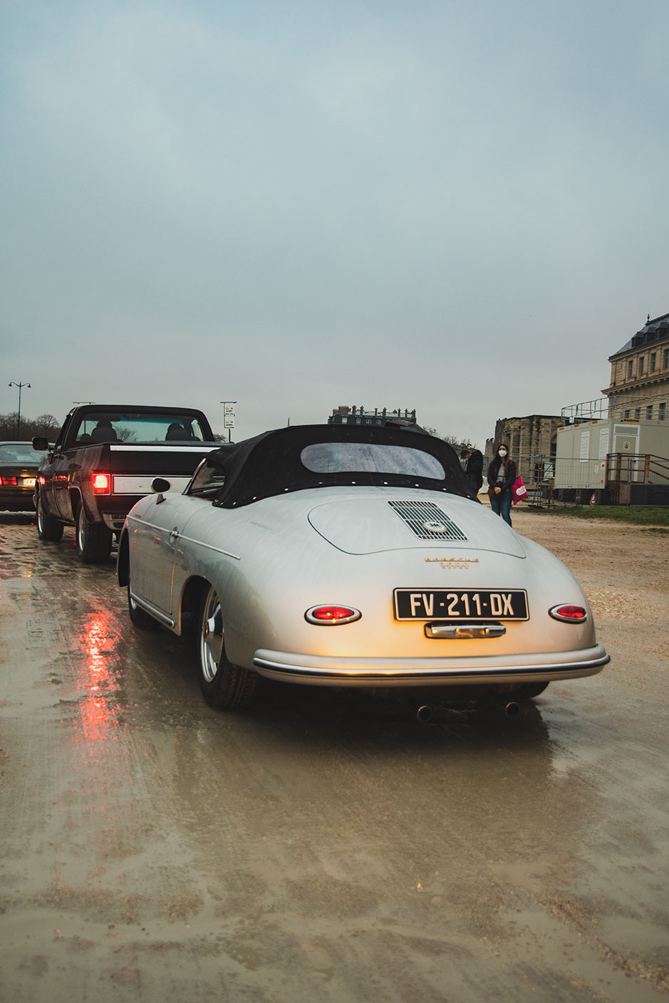 21st Crossing of Paris in Vintage Vehicles, old cars and bikes, January 31, 2021, France, (Nos Dren).