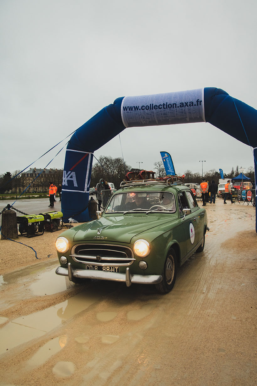 21st Crossing of Paris in Vintage Vehicles, old cars and bikes, January 31, 2021, France, (Nos Dren).