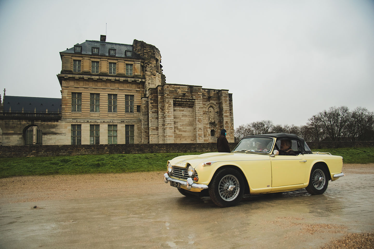 21st Crossing of Paris in Vintage Vehicles, old cars and bikes, January 31, 2021, France, (Nos Dren).