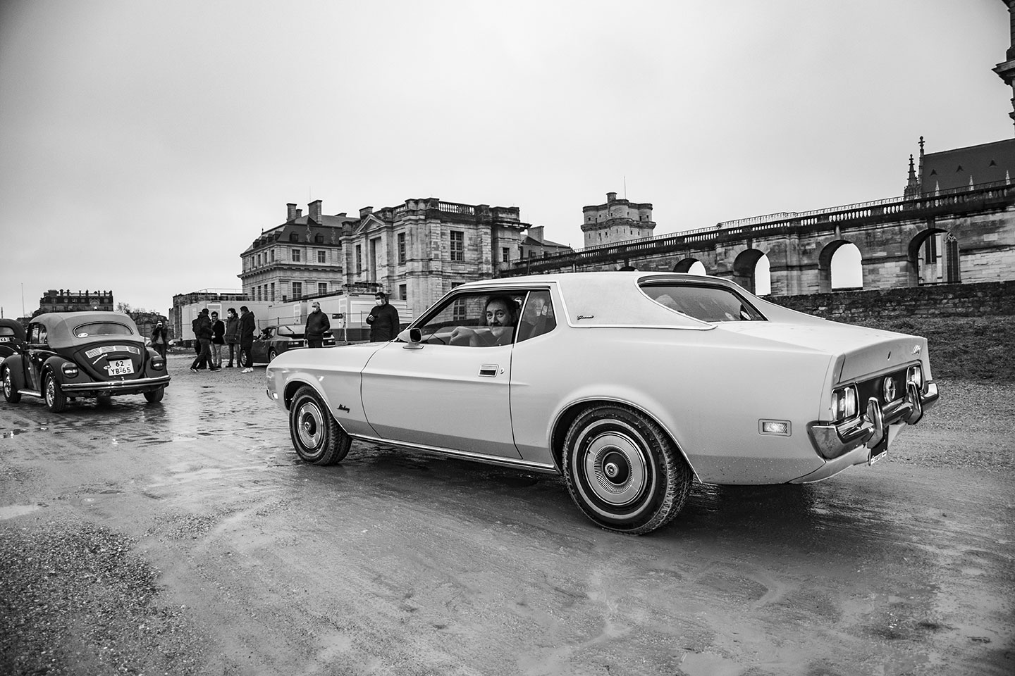 21st Crossing of Paris in Vintage Vehicles, old cars and bikes, January 31, 2021, France, (Nos Dren).