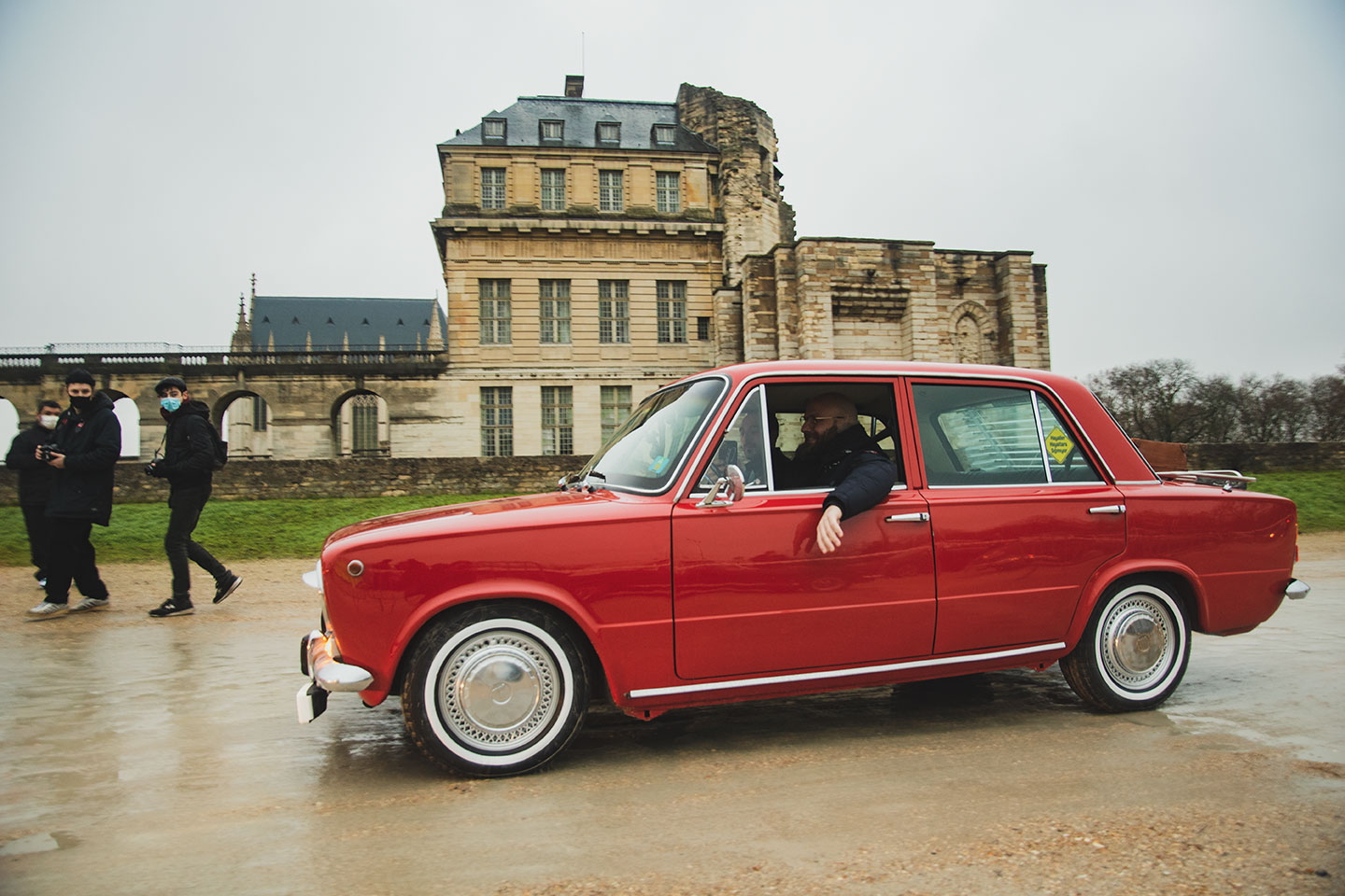 21st Crossing of Paris in Vintage Vehicles, old cars and bikes, January 31, 2021, France, (Nos Dren).