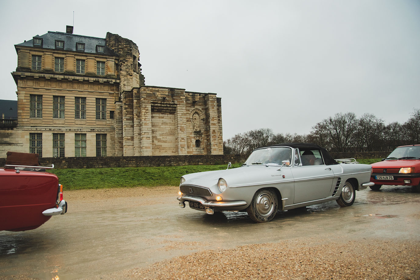 21st Crossing of Paris in Vintage Vehicles, old cars and bikes, January 31, 2021, France, (Nos Dren).