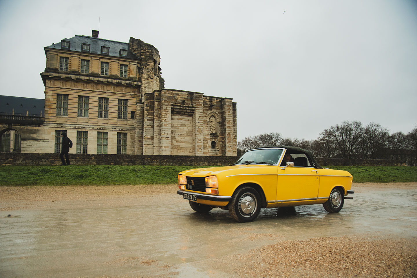 21st Crossing of Paris in Vintage Vehicles, old cars and bikes, January 31, 2021, France, (Nos Dren).