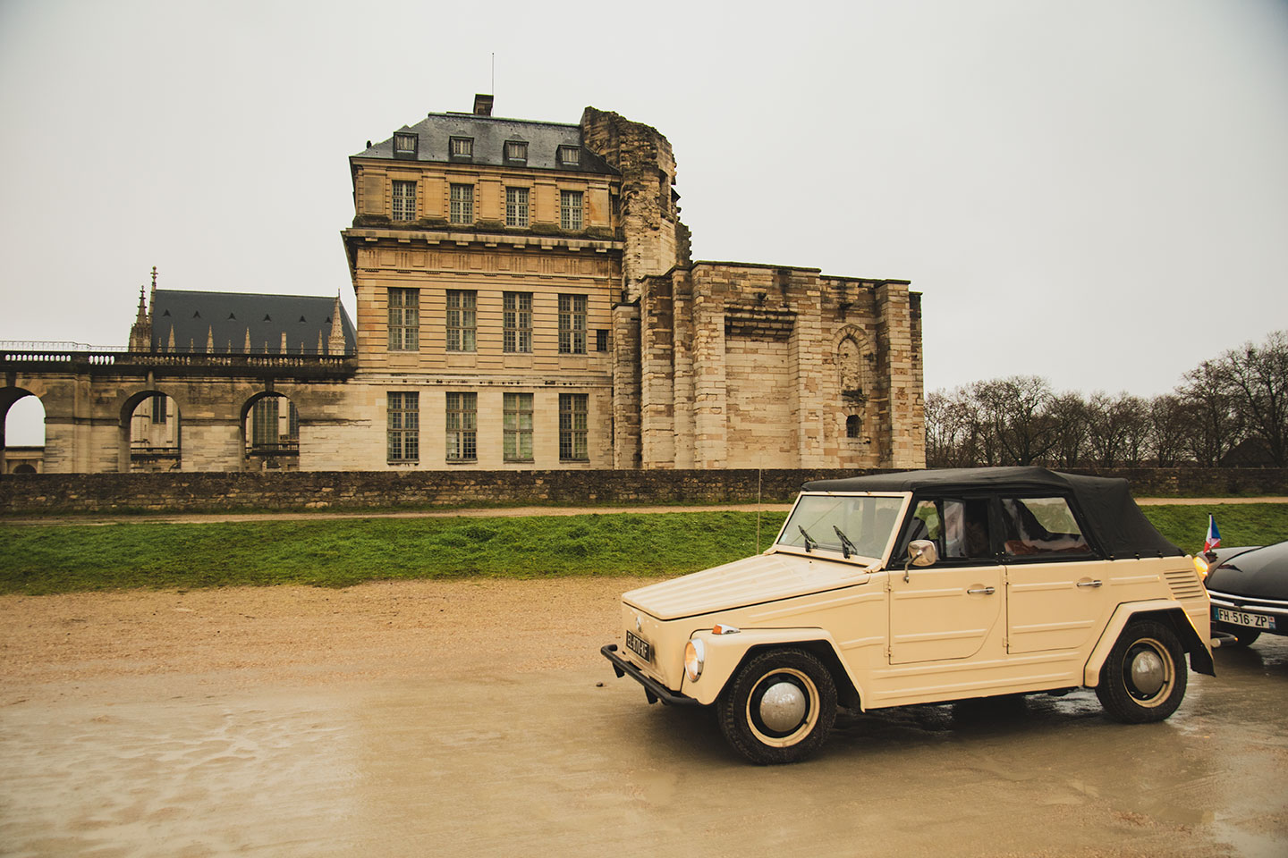 21st Crossing of Paris in Vintage Vehicles, old cars and bikes, January 31, 2021, France, (Nos Dren).