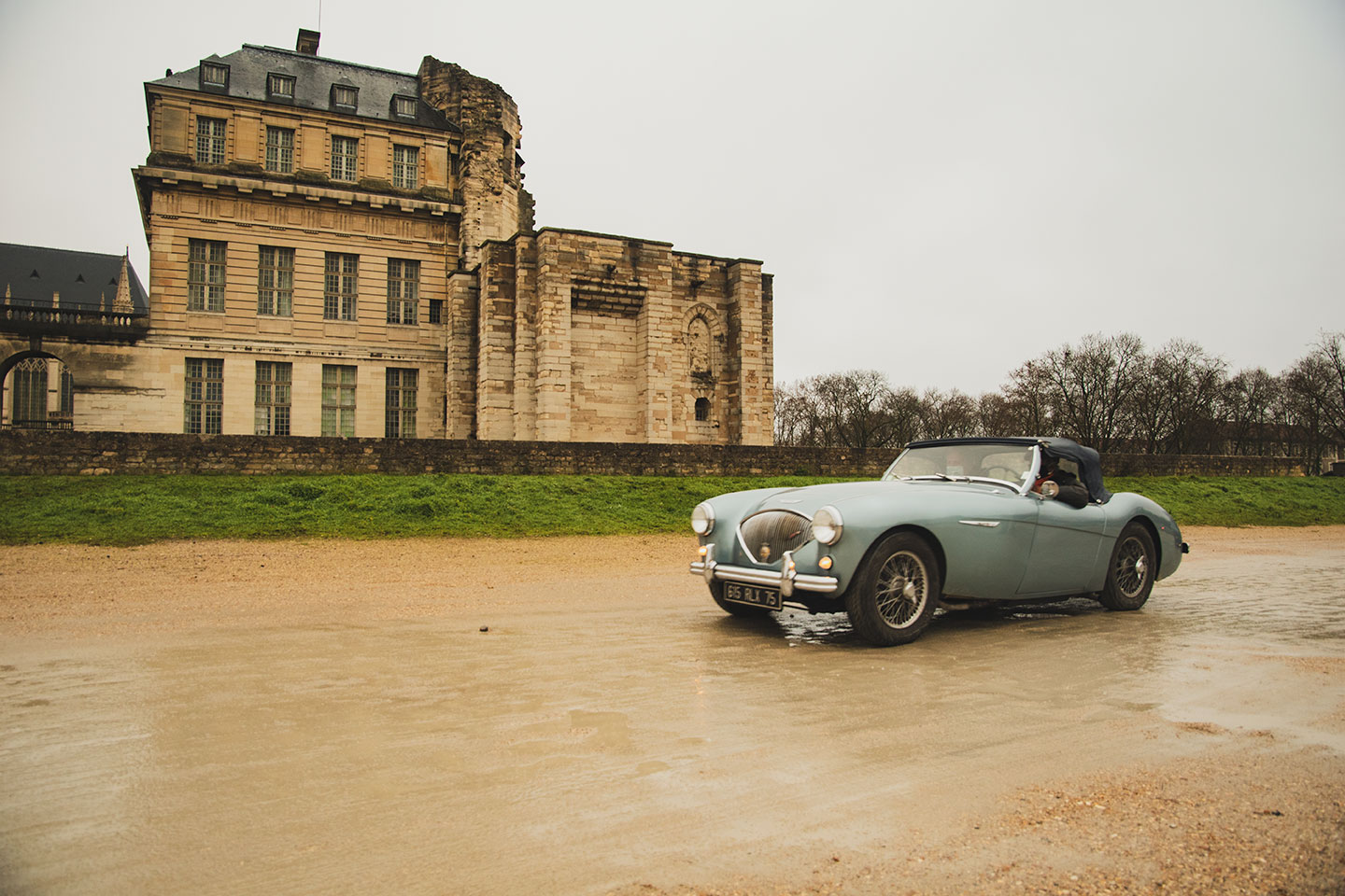 21st Crossing of Paris in Vintage Vehicles, old cars and bikes, January 31, 2021, France, (Nos Dren).