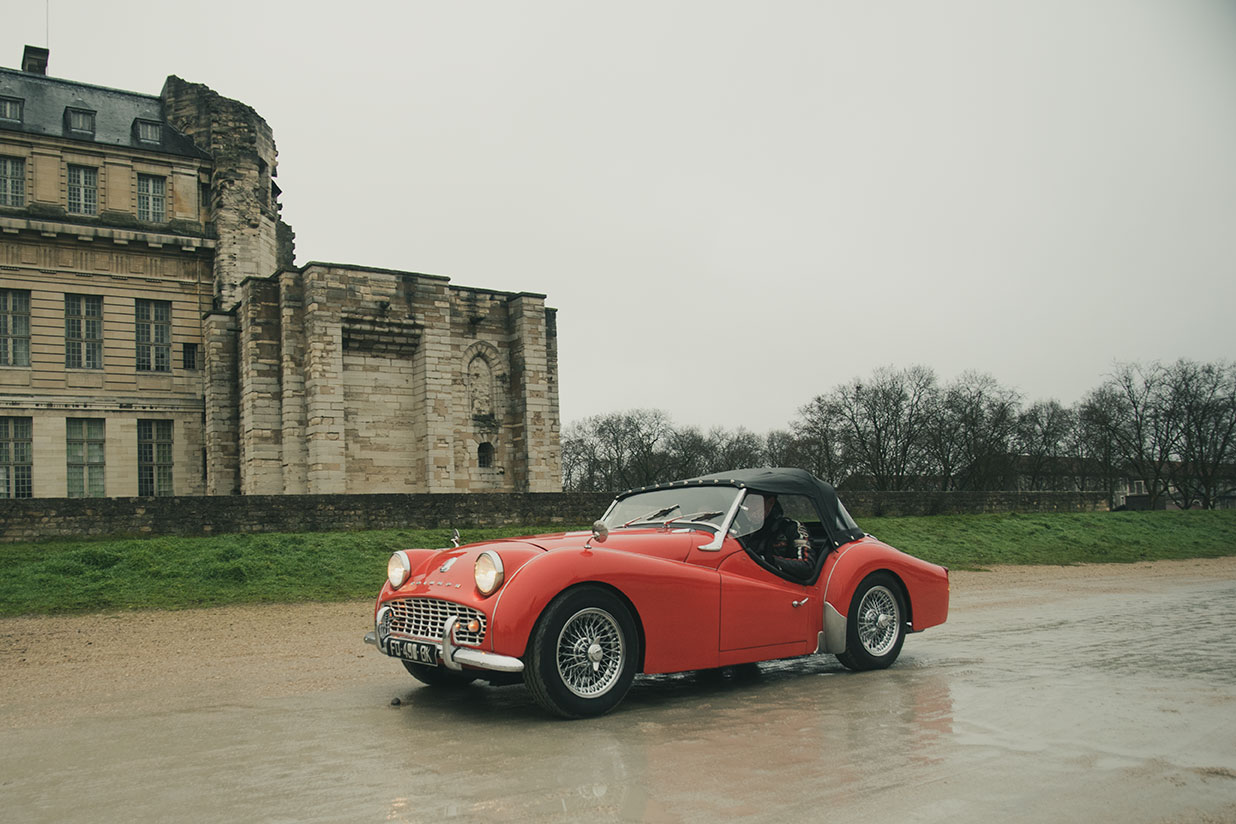 21st Crossing of Paris in Vintage Vehicles, old cars and bikes, January 31, 2021, France, (Nos Dren).