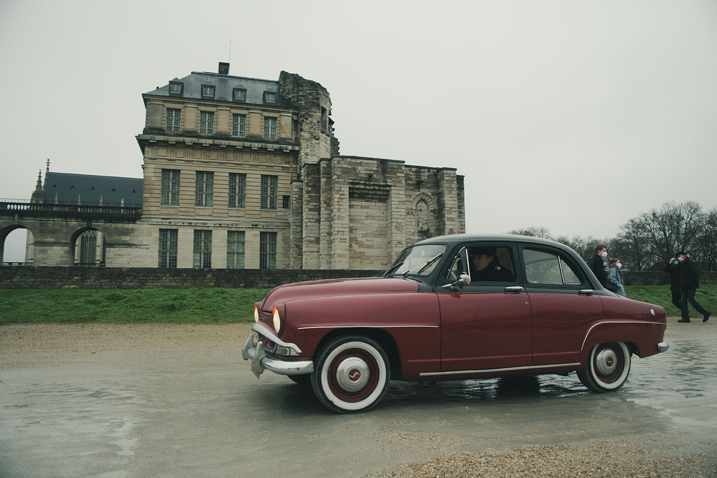 21st Crossing of Paris in Vintage Vehicles, old cars and bikes, January 31, 2021, France, (Nos Dren).