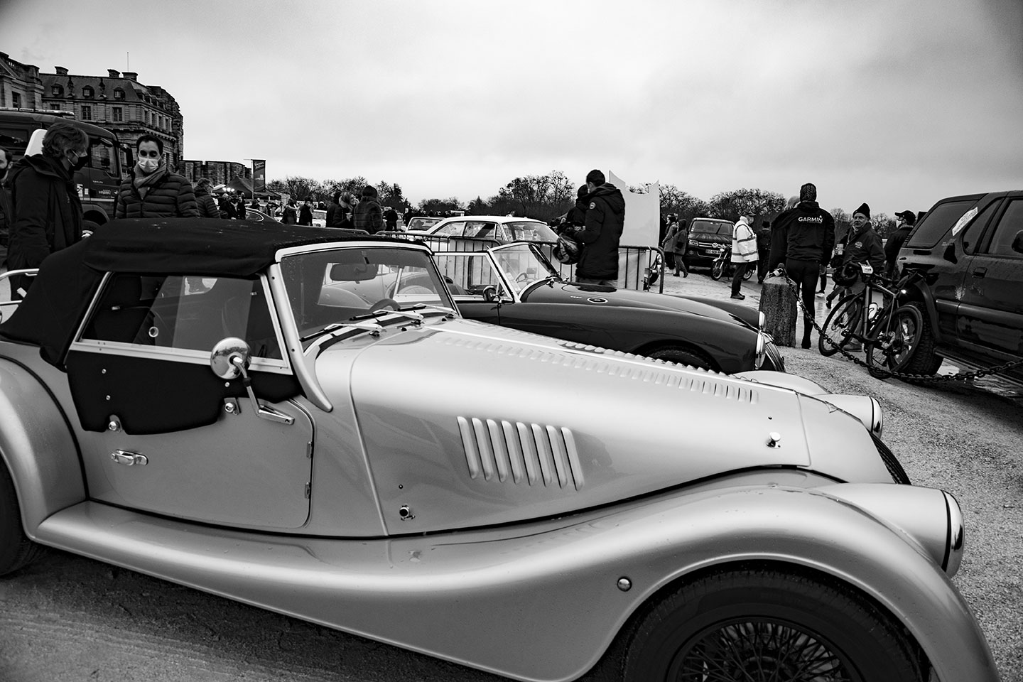 21st Crossing of Paris in Vintage Vehicles, old cars and bikes, January 31, 2021, France, (Nos Dren).