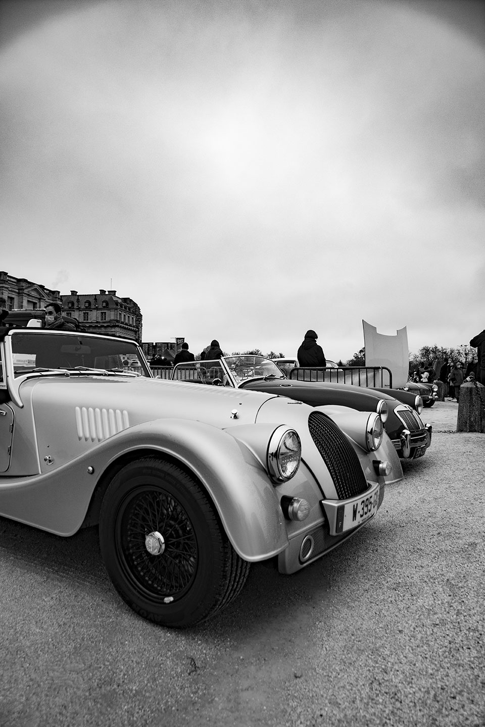21st Crossing of Paris in Vintage Vehicles, old cars and bikes, January 31, 2021, France, (Nos Dren).