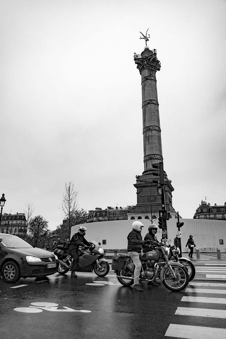 21st Crossing of Paris in Vintage Vehicles, old cars and bikes, January 31, 2021, France, (Nos Dren).