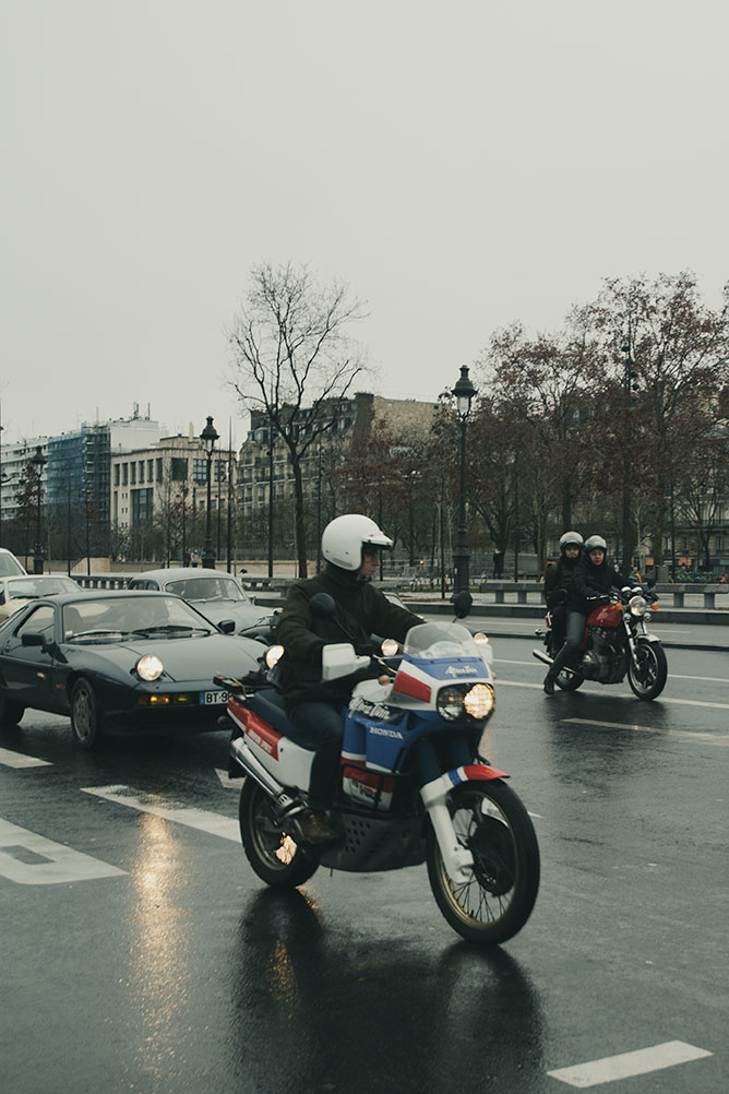 21st Crossing of Paris in Vintage Vehicles, old cars and bikes, January 31, 2021, France, (Nos Dren).