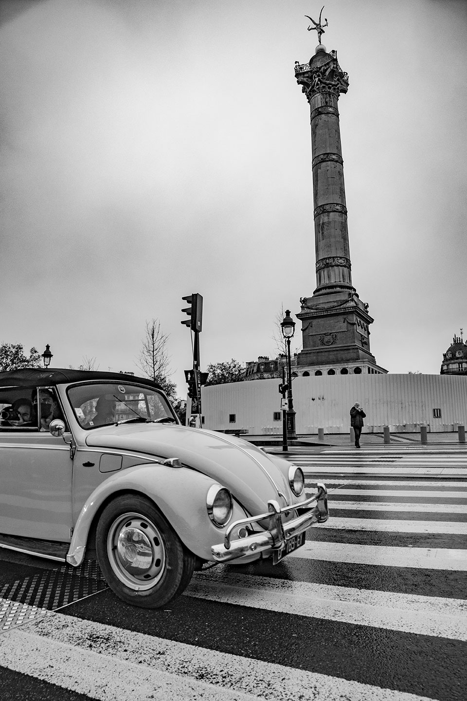 21st Crossing of Paris in Vintage Vehicles, old cars and bikes, January 31, 2021, France, (Nos Dren).