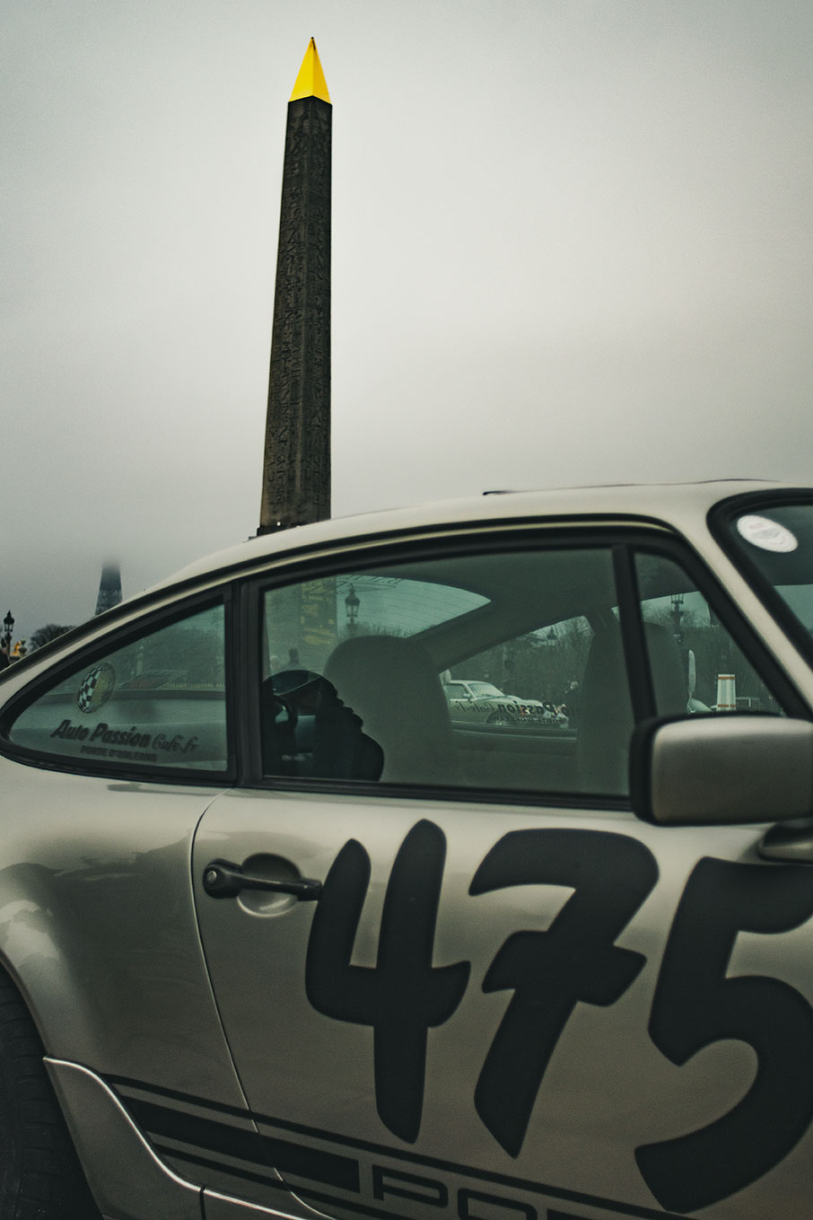 21st Crossing of Paris in Vintage Vehicles, old cars and bikes, January 31, 2021, France, (Nos Dren).
