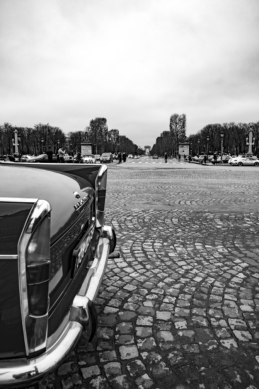 21st Crossing of Paris in Vintage Vehicles, old cars and bikes, January 31, 2021, France, (Nos Dren).