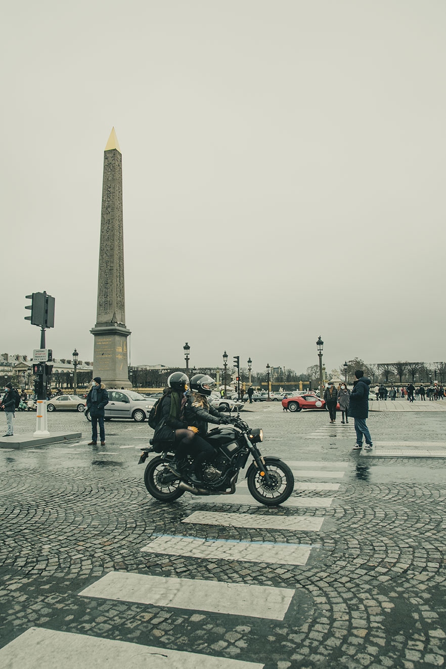 21st Crossing of Paris in Vintage Vehicles, old cars and bikes, January 31, 2021, France, (Nos Dren).