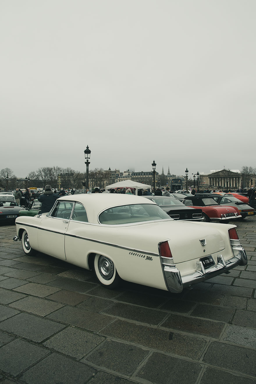 21st Crossing of Paris in Vintage Vehicles, old cars and bikes, January 31, 2021, France, (Nos Dren).