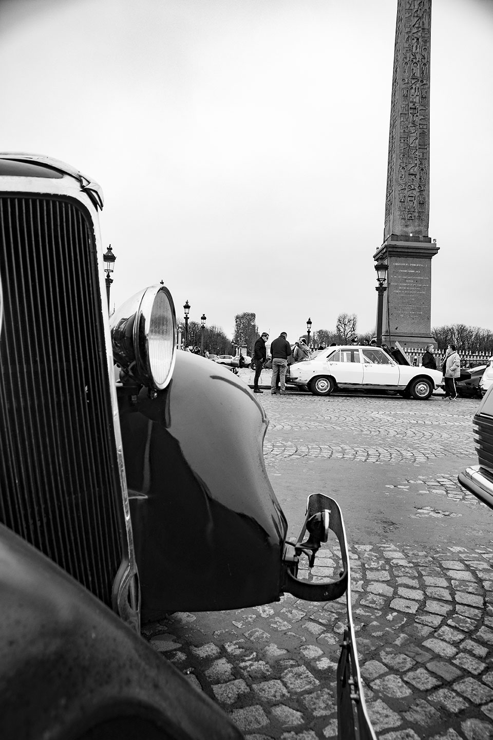 21st Crossing of Paris in Vintage Vehicles, old cars and bikes, January 31, 2021, France, (Nos Dren).