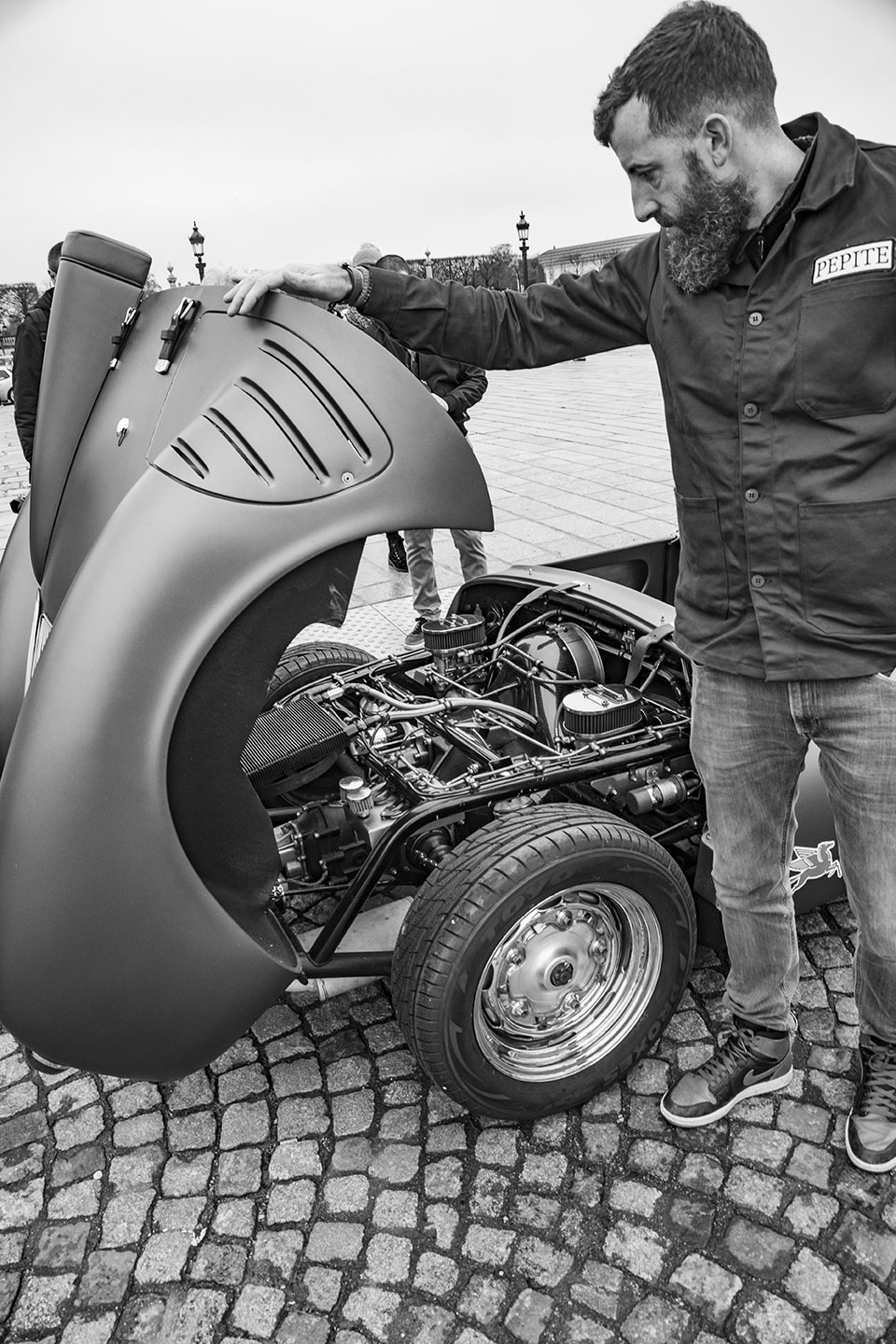 21st Crossing of Paris in Vintage Vehicles, old cars and bikes, January 31, 2021, France, (Nos Dren).