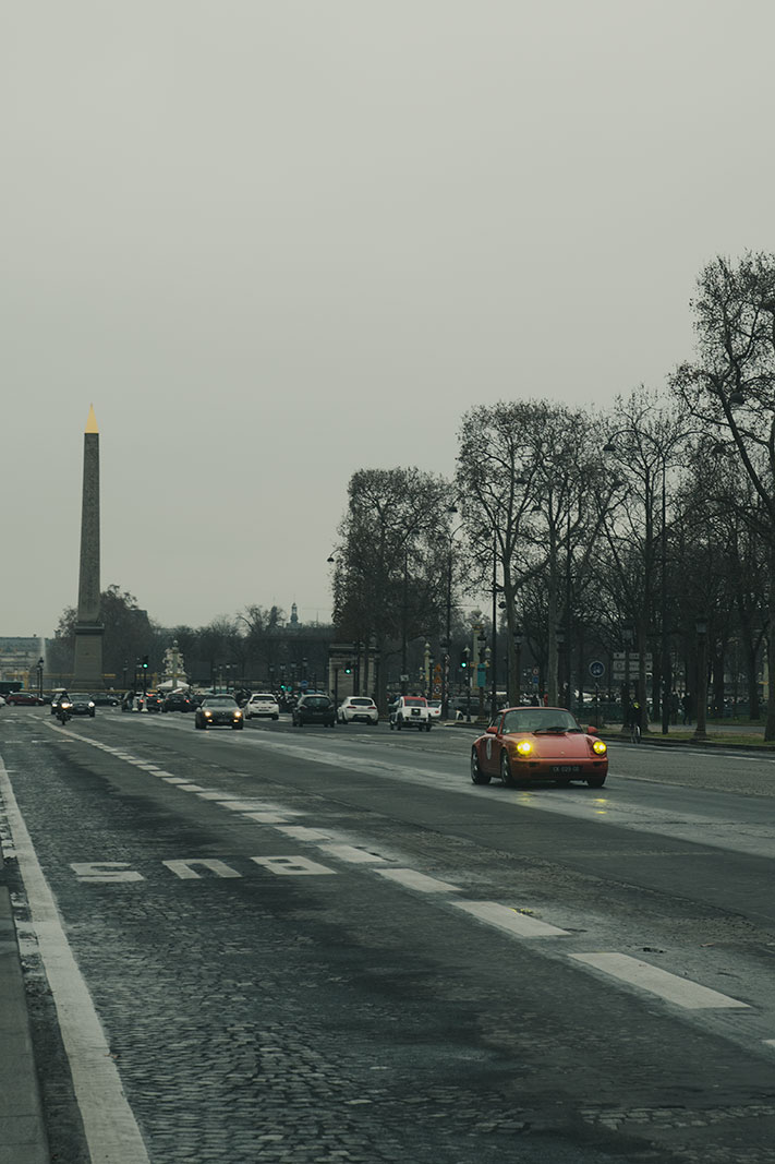 21st Crossing of Paris in Vintage Vehicles, old cars and bikes, January 31, 2021, France, (Nos Dren).