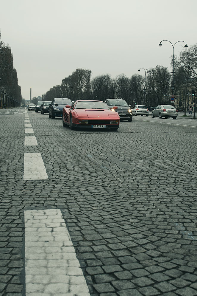 21st Crossing of Paris in Vintage Vehicles, old cars and bikes, January 31, 2021, France, (Nos Dren).